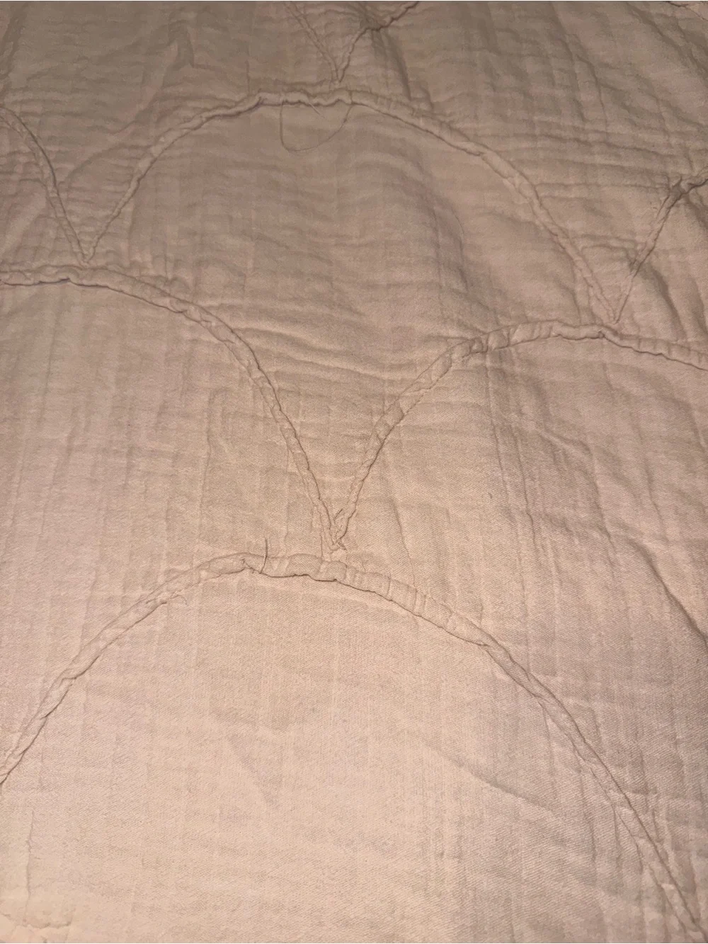 Soft Quilted Bedspread - Light Blush Pink
